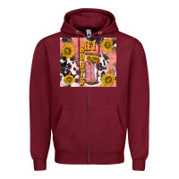 Burgundy cowgirl boots sunflower Zipper Hoodie - TumblerDesignByShophia