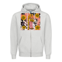 Dove Grey cowgirl boots sunflower Zipper Hoodie - TumblerDesignByShophia
