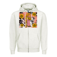 Oatmeal Heather cowgirl boots sunflower Zipper Hoodie - TumblerDesignByShophia