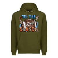 Army Green Tis the season lightning bolt Premium Hoodie - HowdyJamesFarm