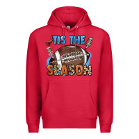 Cardinal Tis the season lightning bolt Premium Hoodie - HowdyJamesFarm