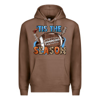 Chestnut Tis the season lightning bolt Premium Hoodie - HowdyJamesFarm