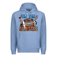 Colony Blue Tis the season lightning bolt Premium Hoodie - HowdyJamesFarm