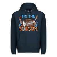 Navy Tis the season lightning bolt Premium Hoodie - HowdyJamesFarm
