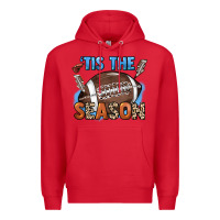 Red Tis the season lightning bolt Premium Hoodie - HowdyJamesFarm