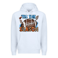 White Tis the season lightning bolt Premium Hoodie - HowdyJamesFarm