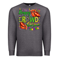 Charcoal Heather happy crawdi gras olivia Premium Sweatshirt - OliviaCreatesArt