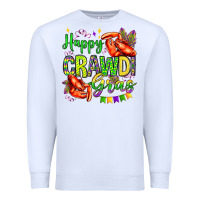 White happy crawdi gras olivia Premium Sweatshirt - OliviaCreatesArt