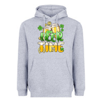 Heather Grey St.Patrick's Beer time Heavyweight Hoodie - HowdyJamesFarm