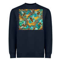 Honeycomb And Bees With Leopard Heavyweight Sweatshirt | Teevron
