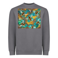 Storm honeycomb and bees with leopard Heavyweight Sweatshirt - Artiststas