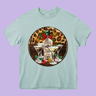 Christmas Martini Cocktail Party Heavy Core Tee Designed By Adodesignshop