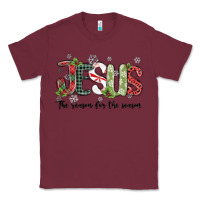 Burgundy jesus the reason for the season Classic Tee - MaliasSmallBusiness