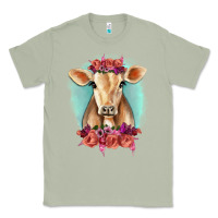 Matcha Floral Cow Classic Tee - RanaPortraitStore