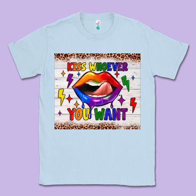 Kiss Whoever You Want Tumbler Classic Tee Designed By Jahusdesignshop