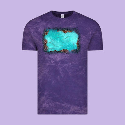 Gemstone Turquoise Leopard Background Vintage Tee Designed By Jahusdesignshop