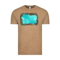Vintage Coffee gemstone turquoise leopard background Vintage Tee - JahusDesignShop