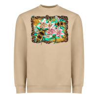 Mushroom bees and lilies with leopard Heavyweight Sweatshirt - Artiststas