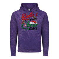 Cloud Purple santa s favorite cheer leader Vintage Hoodie - MaliasSmallBusiness