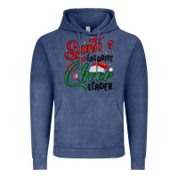 Vintage Denim santa s favorite cheer leader Vintage Hoodie - MaliasSmallBusiness