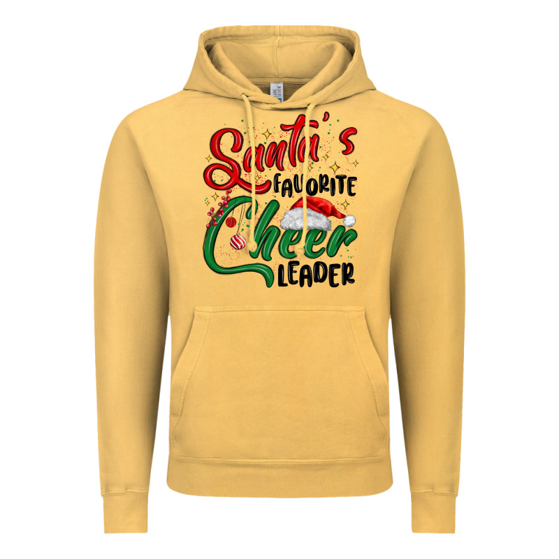 Santa S Favorite Cheer Leader Vintage Hoodie by MaliasSmallBusiness | Teevron