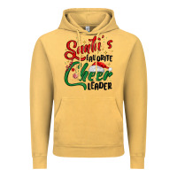Vintage Mustard santa s favorite cheer leader Vintage Hoodie - MaliasSmallBusiness