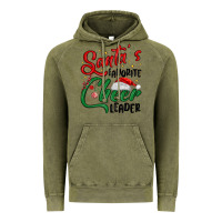 Vintage Olive santa s favorite cheer leader Vintage Hoodie - MaliasSmallBusiness