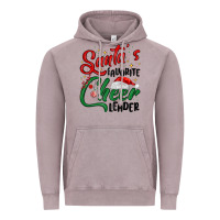 Vintage Zinc santa s favorite cheer leader Vintage Hoodie - MaliasSmallBusiness