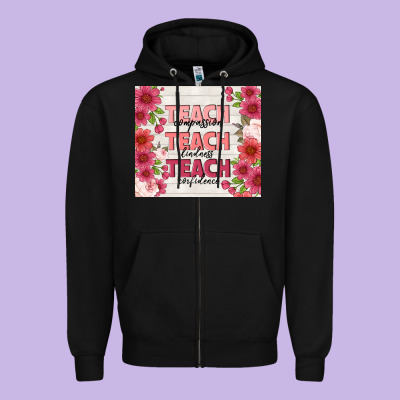 Teacher Life Zipper Hoodie Designed By Tumblerdesignbyshophia
