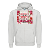 Dove Grey teacher life Zipper Hoodie - TumblerDesignByShophia