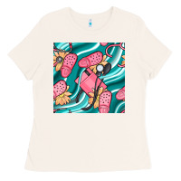 Bone nurse slippers seamless pattern Ladies Tee - BundleAndBundleShop