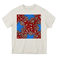 Cream Glitter 4th of July Seamless Pattern Heavy Core Tee - BundleAndBundleShop