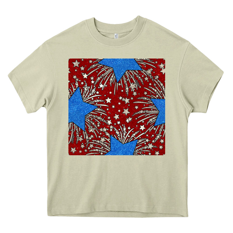 Glitter 4th Of July Seamless Pattern Heavy Core Tee by BundleAndBundleShop | Teevron