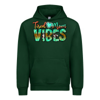 Forest Green Tired Mom Vibes Urban Hoodie - CowhideDigitalArt