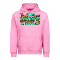 Fuchsia Pink Tired Mom Vibes Urban Hoodie - CowhideDigitalArt