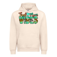 Sandshell Tired Mom Vibes Urban Hoodie - CowhideDigitalArt