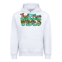 White Tired Mom Vibes Urban Hoodie - CowhideDigitalArt