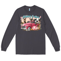 Smoke Happy Easter truck with Easter farm animals Long Sleeve Tee - LillyAllenDesigns