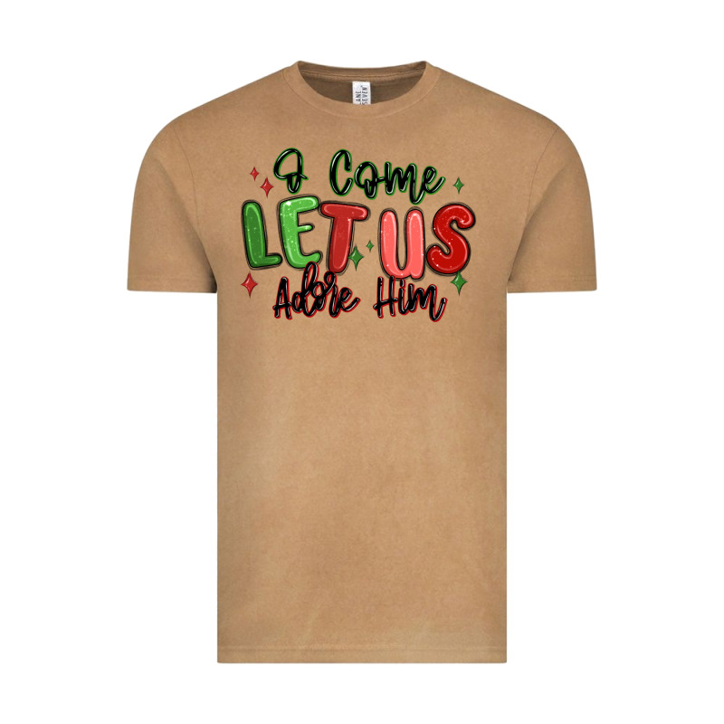 O Come Let Us Adore Him Christmas Vintage Tee by MaliasSmallBusiness | Teevron