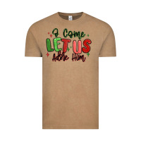 Vintage Coffee o come let us adore him christmas Vintage Tee - MaliasSmallBusiness