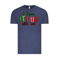 Vintage Denim o come let us adore him christmas Vintage Tee - MaliasSmallBusiness