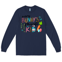 Navy Every Bunnys Favorite Kid Long Sleeve Tee - RanaPortraitStore