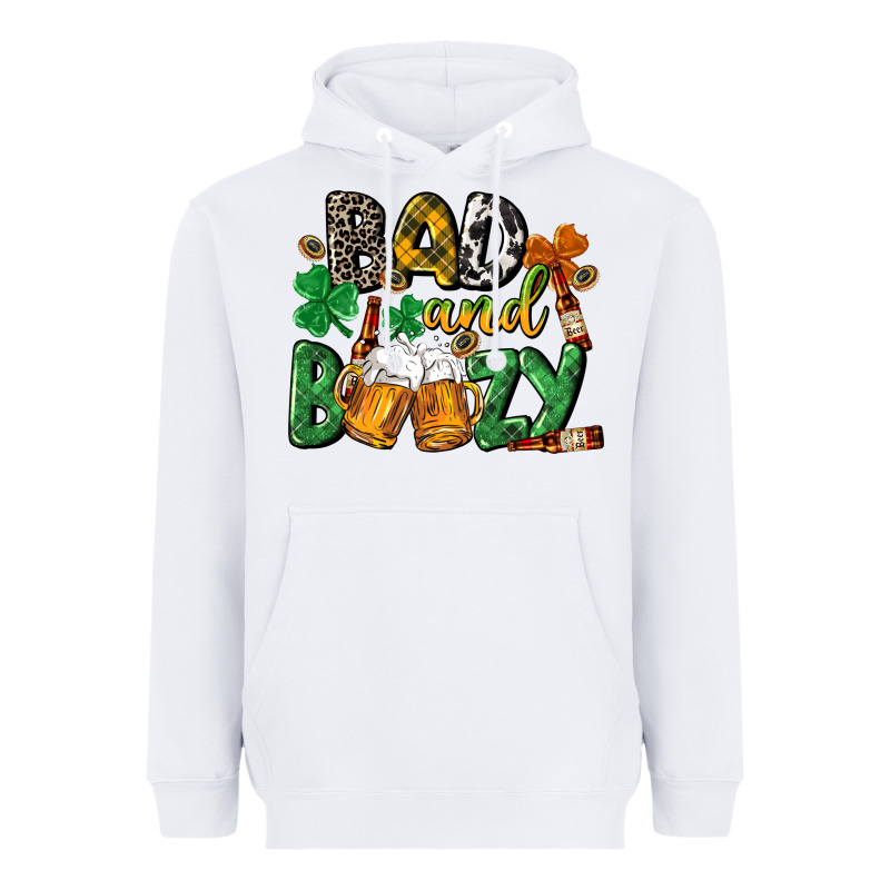 Bad And Boozy St. Patrick's Day Heavyweight Hoodie by CowGirlArtShop | Teevron