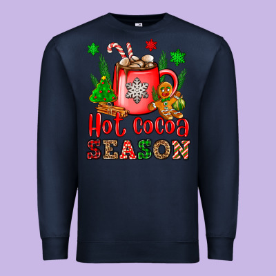 Hot Cocoa Season Premium Sweatshirt Designed By Oliviacreatesart