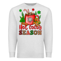 Oatmeal Heather hot cocoa season Premium Sweatshirt - OliviaCreatesArt