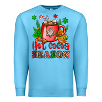 Ocean Blue hot cocoa season Premium Sweatshirt - OliviaCreatesArt