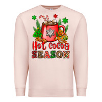 Pale Pink hot cocoa season Premium Sweatshirt - OliviaCreatesArt