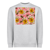 Heather Grey bees and flowers Heavyweight Sweatshirt - Artiststas