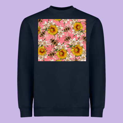 Bees And Flowers Heavyweight Sweatshirt Designed By Artiststas