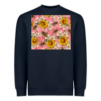 Navy bees and flowers Heavyweight Sweatshirt - Artiststas